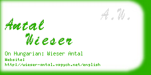 antal wieser business card